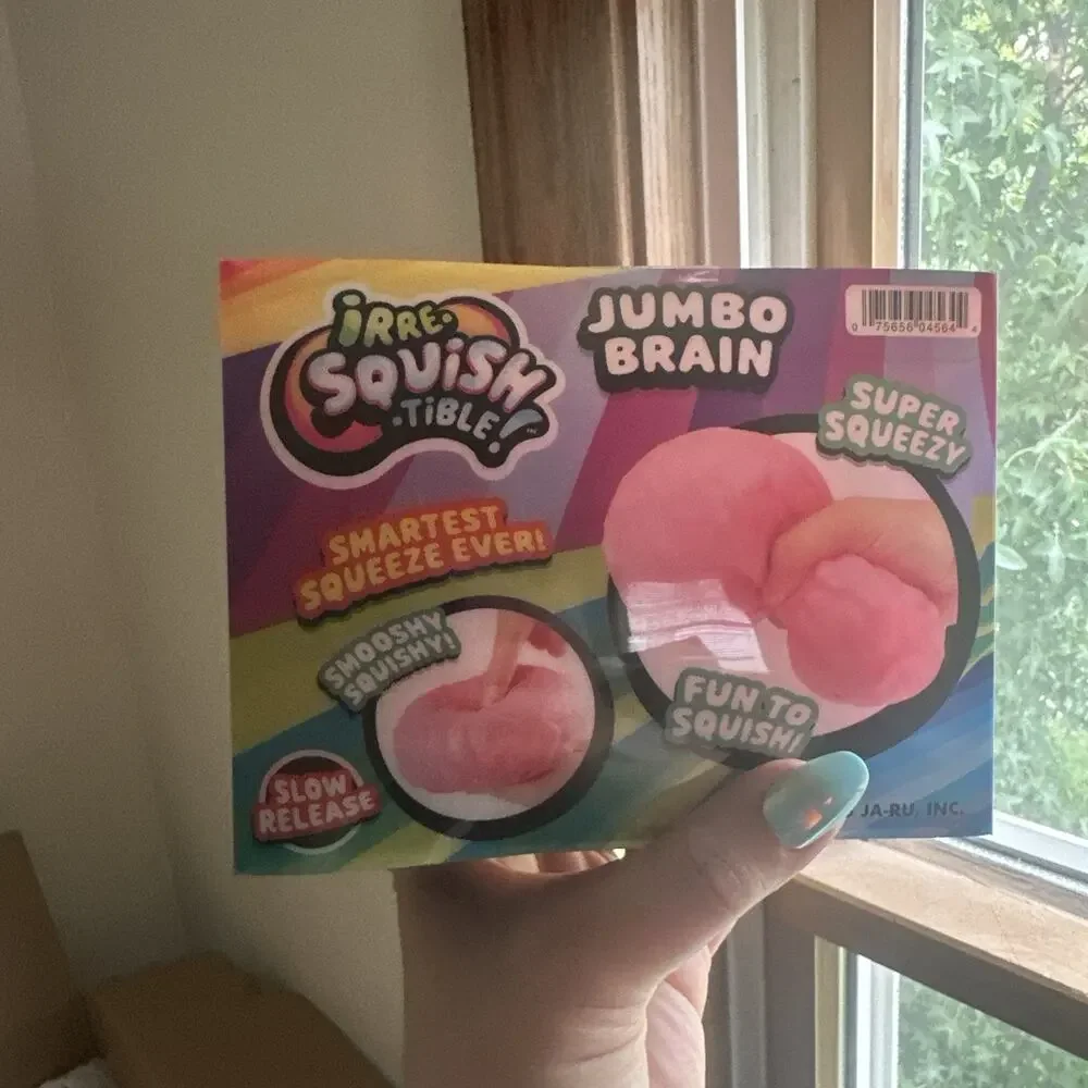 Ja-Ru Irre-Squish-Tible! Jumbo Brain Squeeze Toy
